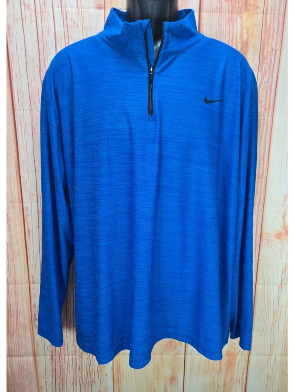 Nike Dri-Fit Blue 1/4 Zip Long-Sleeve Athletic Shirt Size XXL